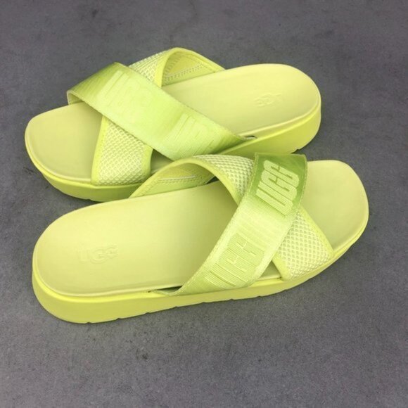 UGG Women's Emily Mesh YELLOW Slide Sandal Size 5 NEW - Picture 10 of 11